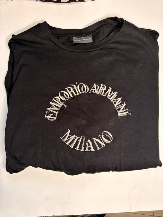 Emporio Armani Other - Emporio Armani Black Crewneck Milano Logo Tee